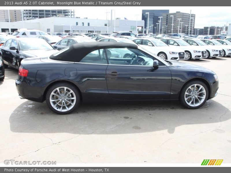 Moonlight Blue Metallic / Titanium Grey/Steel Grey 2013 Audi A5 2.0T Cabriolet