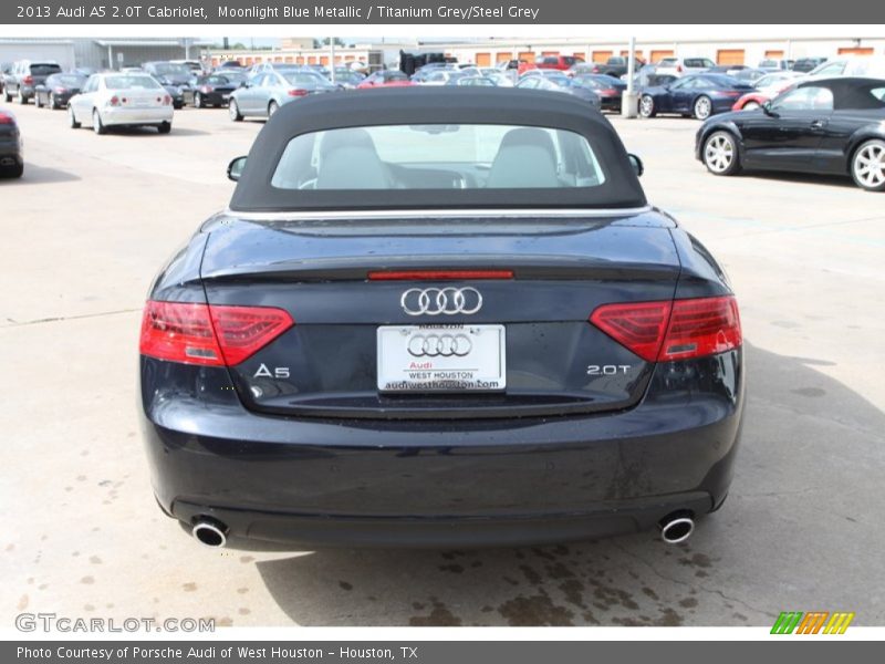 Moonlight Blue Metallic / Titanium Grey/Steel Grey 2013 Audi A5 2.0T Cabriolet