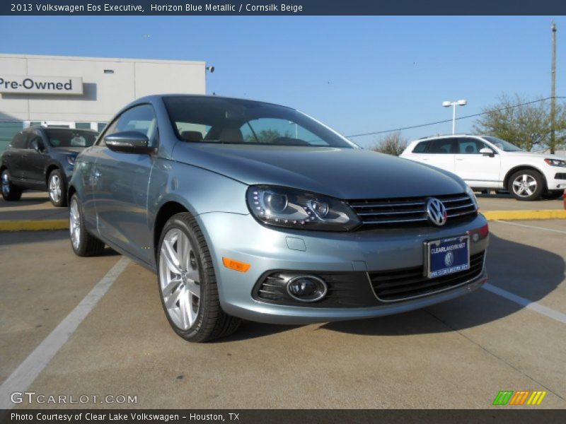 Horizon Blue Metallic / Cornsilk Beige 2013 Volkswagen Eos Executive