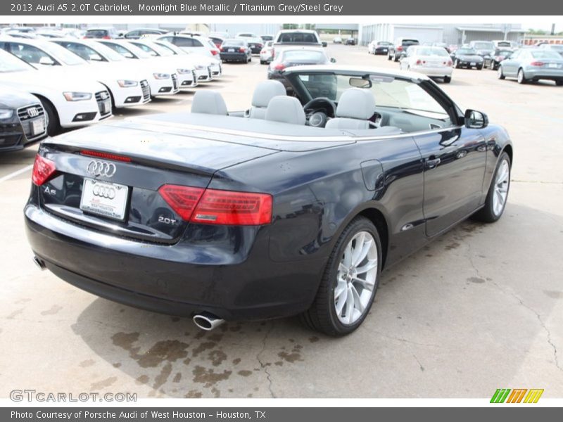 Moonlight Blue Metallic / Titanium Grey/Steel Grey 2013 Audi A5 2.0T Cabriolet