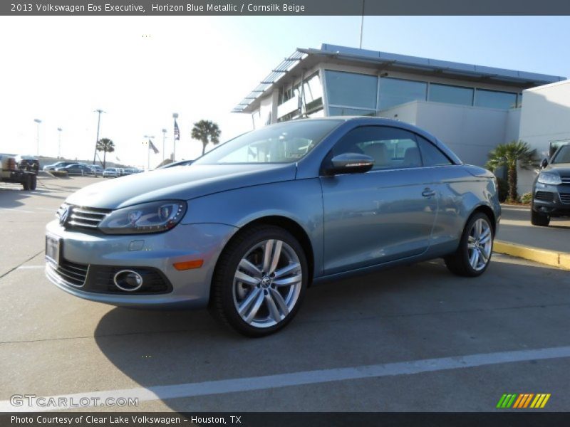 Horizon Blue Metallic / Cornsilk Beige 2013 Volkswagen Eos Executive