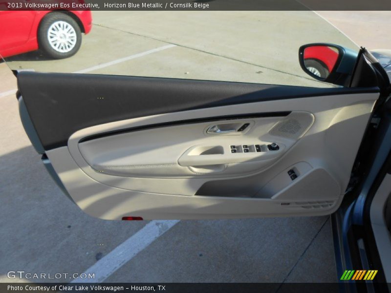 Horizon Blue Metallic / Cornsilk Beige 2013 Volkswagen Eos Executive