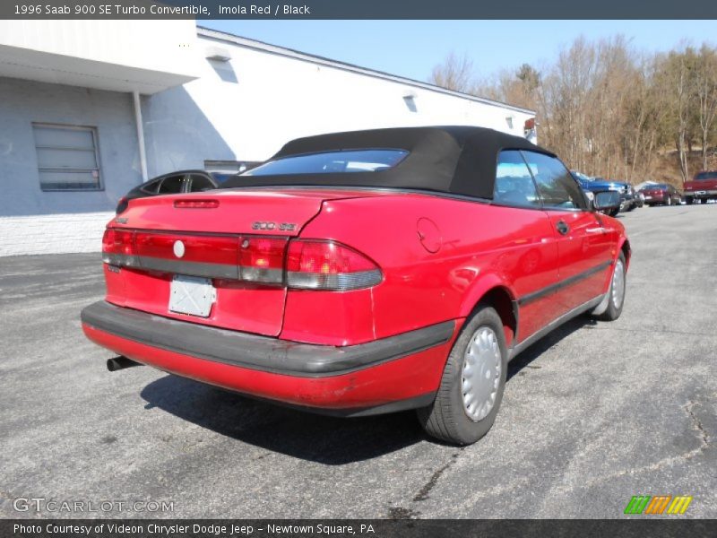 Imola Red / Black 1996 Saab 900 SE Turbo Convertible