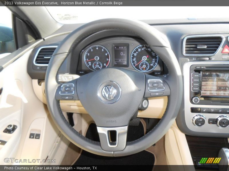 Horizon Blue Metallic / Cornsilk Beige 2013 Volkswagen Eos Executive