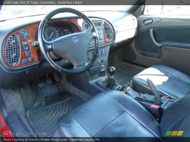 Imola Red / Black 1996 Saab 900 SE Turbo Convertible