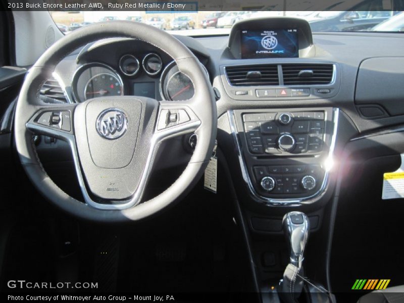 Dashboard of 2013 Encore Leather AWD
