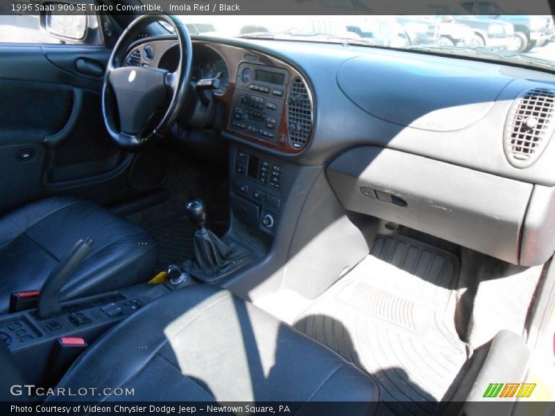 Imola Red / Black 1996 Saab 900 SE Turbo Convertible