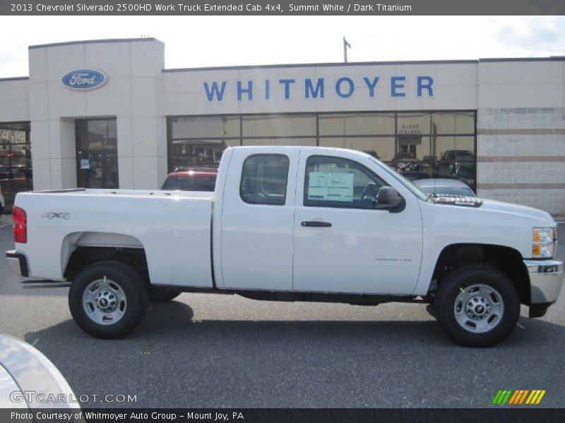 Summit White / Dark Titanium 2013 Chevrolet Silverado 2500HD Work Truck Extended Cab 4x4