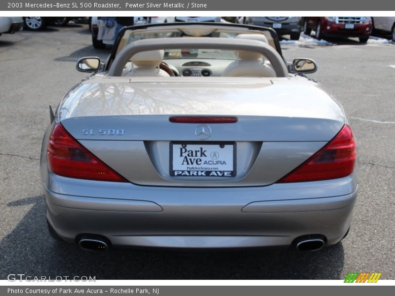 Pewter Silver Metallic / Stone 2003 Mercedes-Benz SL 500 Roadster