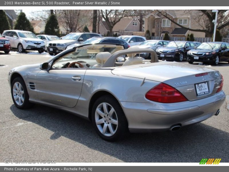 Pewter Silver Metallic / Stone 2003 Mercedes-Benz SL 500 Roadster