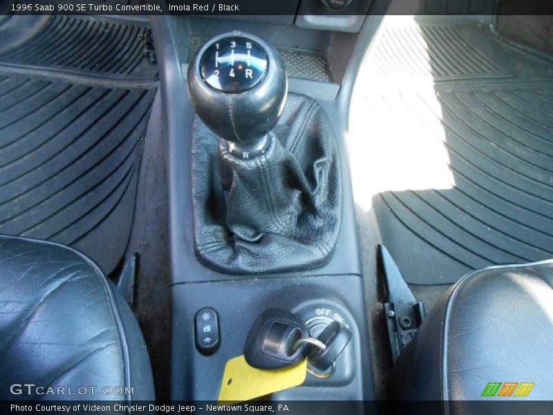 Imola Red / Black 1996 Saab 900 SE Turbo Convertible