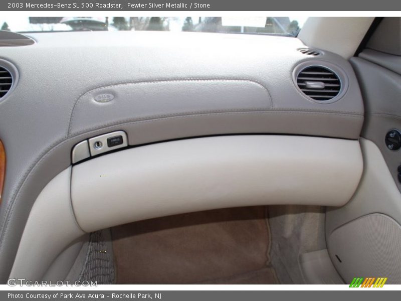 Pewter Silver Metallic / Stone 2003 Mercedes-Benz SL 500 Roadster