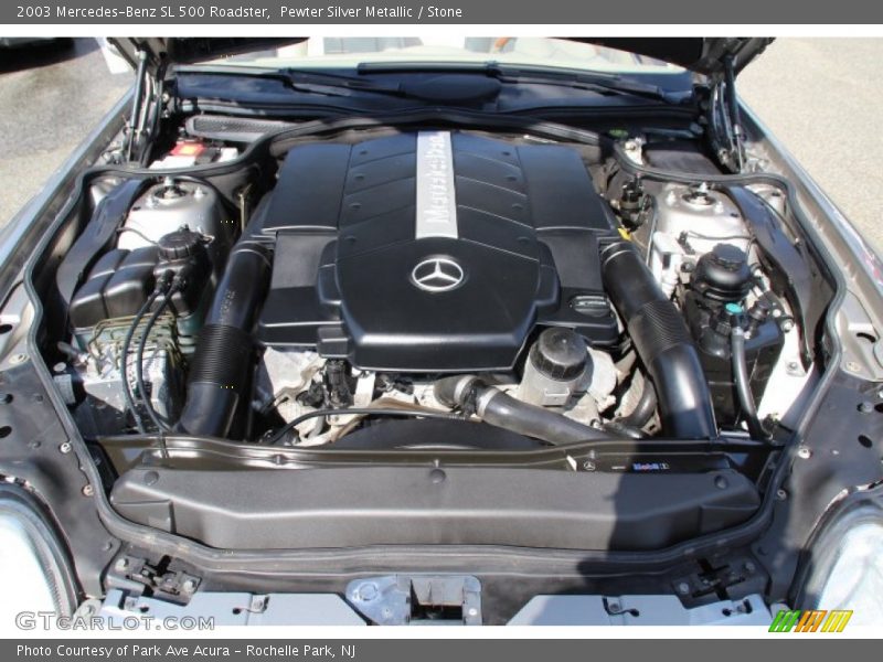 Pewter Silver Metallic / Stone 2003 Mercedes-Benz SL 500 Roadster