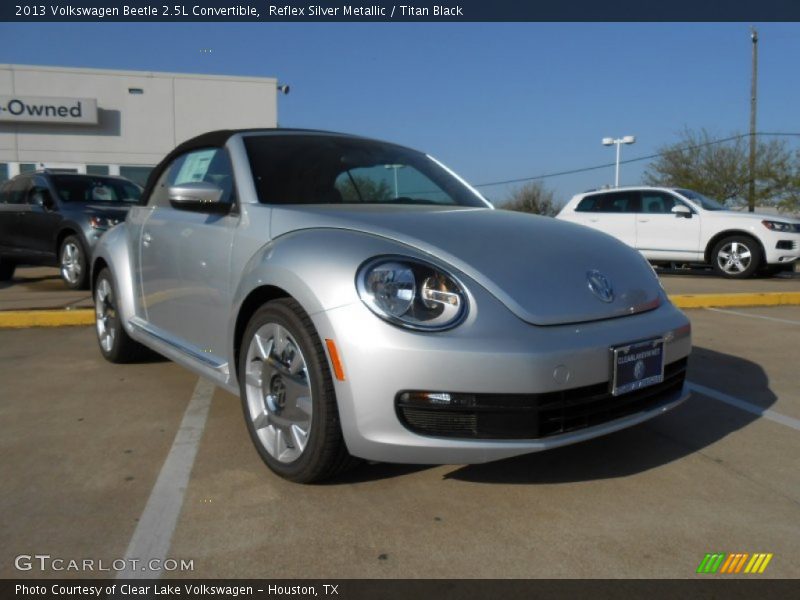 Reflex Silver Metallic / Titan Black 2013 Volkswagen Beetle 2.5L Convertible