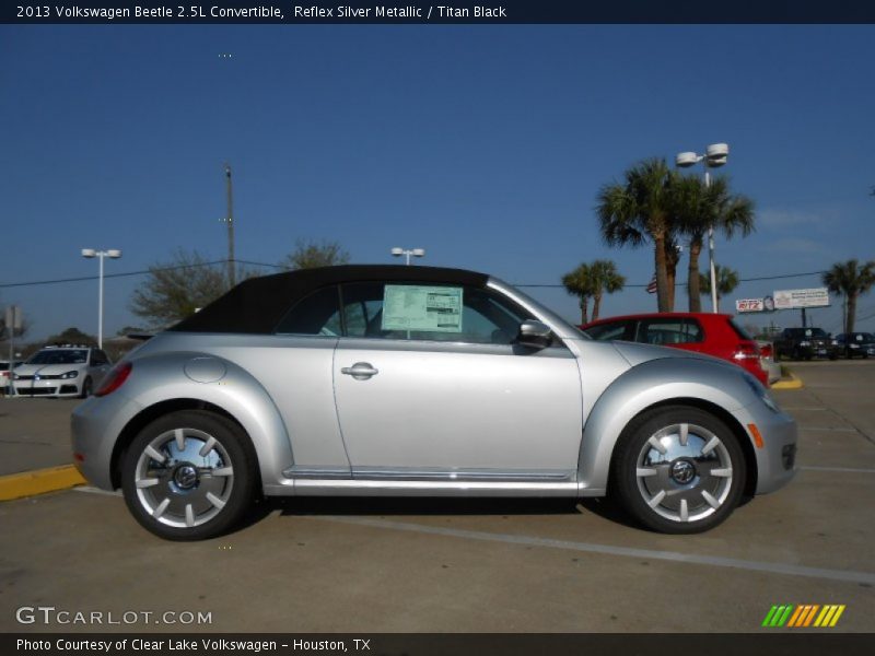 Reflex Silver Metallic / Titan Black 2013 Volkswagen Beetle 2.5L Convertible