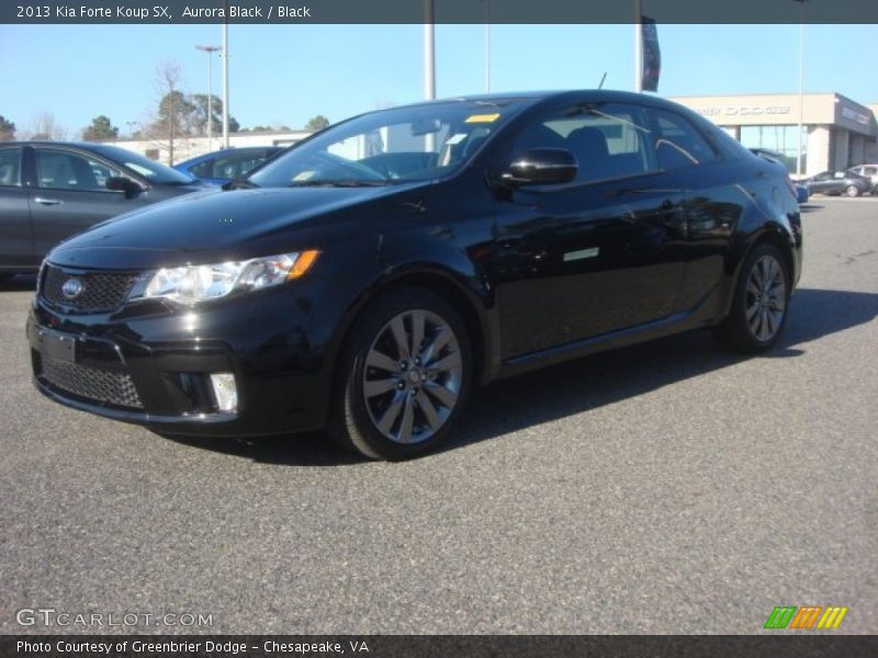 Aurora Black / Black 2013 Kia Forte Koup SX