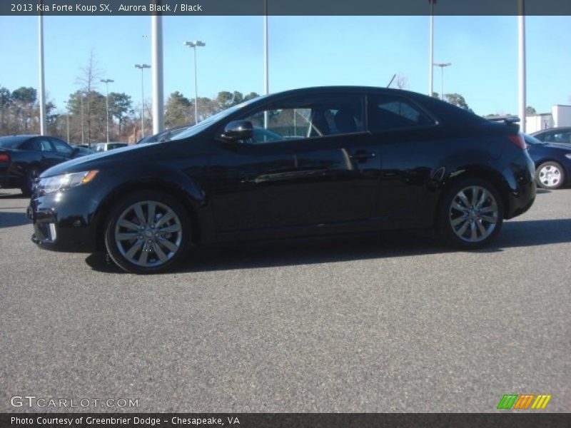 Aurora Black / Black 2013 Kia Forte Koup SX