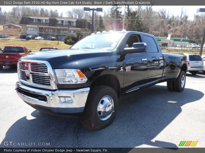 Black / Dark Slate/Medium Graystone 2012 Dodge Ram 3500 HD Big Horn Crew Cab 4x4 Dually