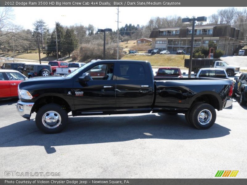 Black / Dark Slate/Medium Graystone 2012 Dodge Ram 3500 HD Big Horn Crew Cab 4x4 Dually