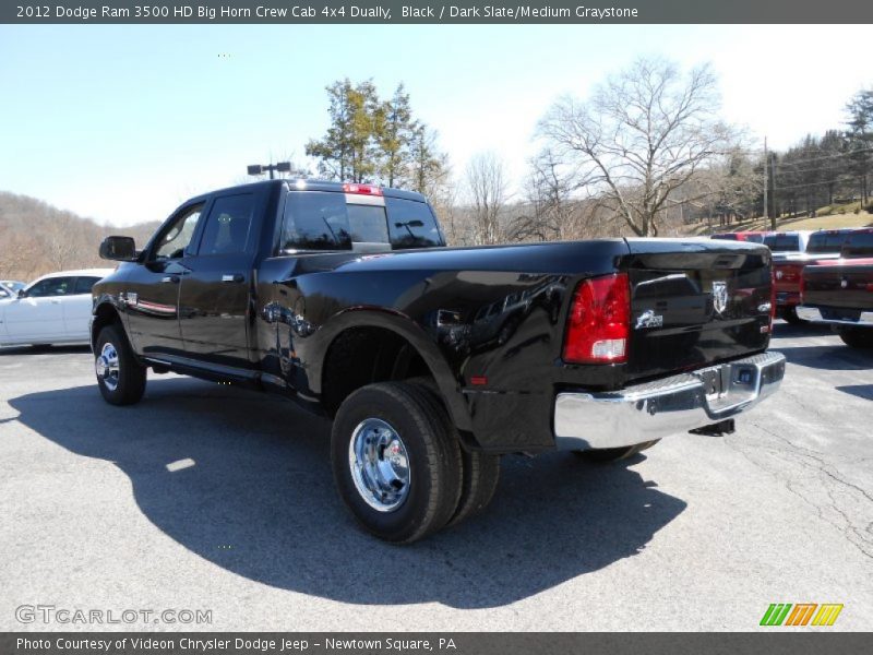 Black / Dark Slate/Medium Graystone 2012 Dodge Ram 3500 HD Big Horn Crew Cab 4x4 Dually