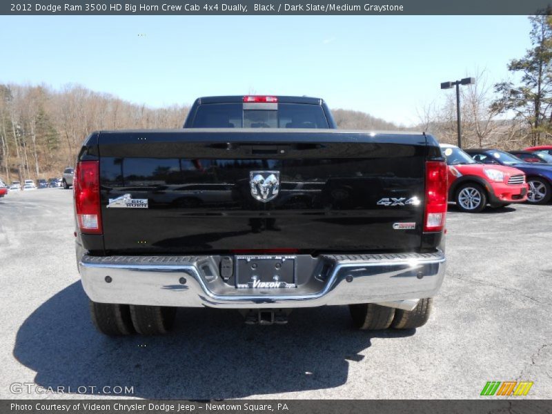 Black / Dark Slate/Medium Graystone 2012 Dodge Ram 3500 HD Big Horn Crew Cab 4x4 Dually