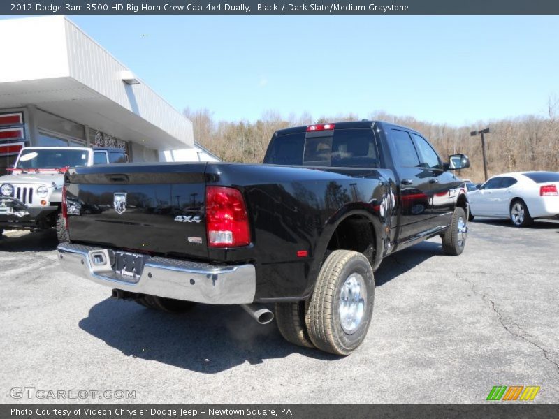 Black / Dark Slate/Medium Graystone 2012 Dodge Ram 3500 HD Big Horn Crew Cab 4x4 Dually
