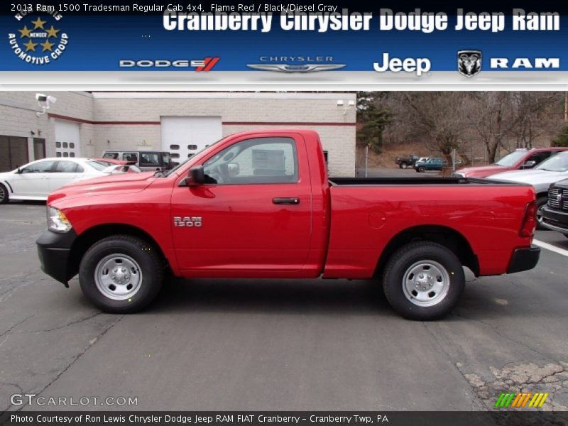 Flame Red / Black/Diesel Gray 2013 Ram 1500 Tradesman Regular Cab 4x4