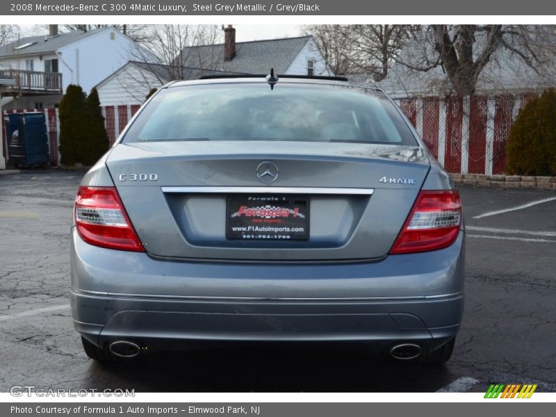 Steel Grey Metallic / Grey/Black 2008 Mercedes-Benz C 300 4Matic Luxury