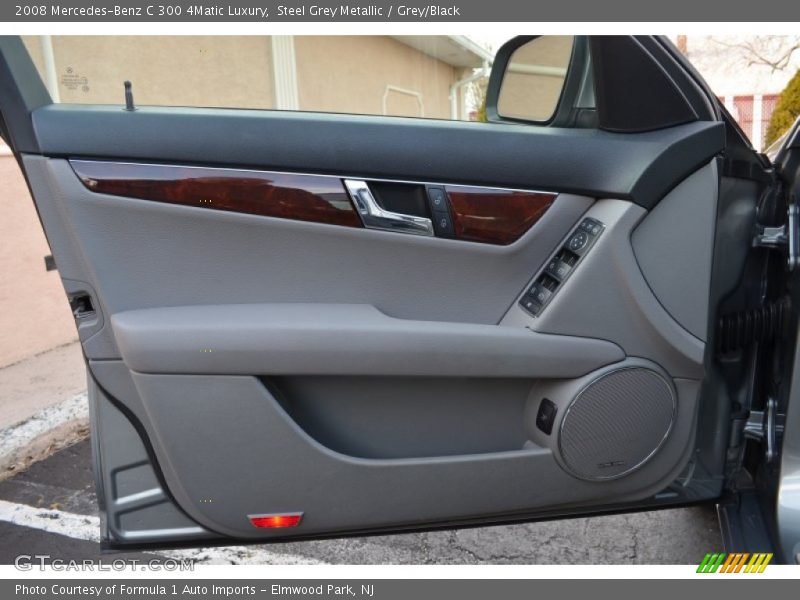 Steel Grey Metallic / Grey/Black 2008 Mercedes-Benz C 300 4Matic Luxury