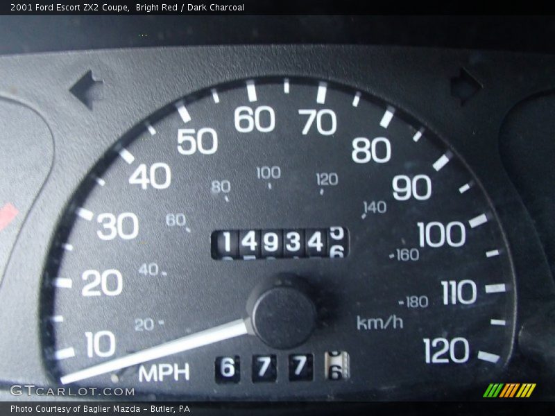 Bright Red / Dark Charcoal 2001 Ford Escort ZX2 Coupe