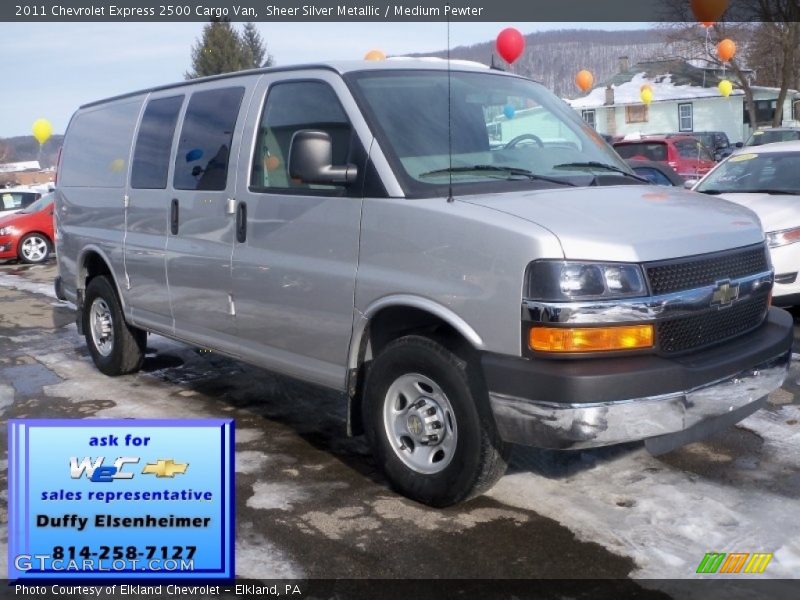 Sheer Silver Metallic / Medium Pewter 2011 Chevrolet Express 2500 Cargo Van
