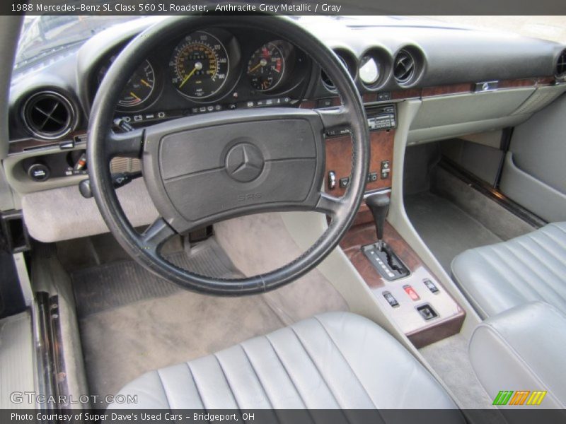 Gray Interior - 1988 SL Class 560 SL Roadster 