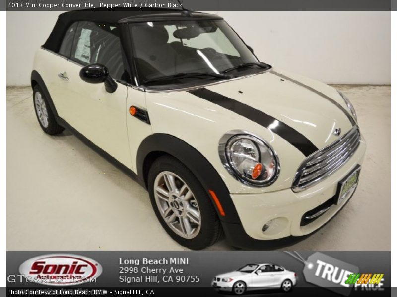 Pepper White / Carbon Black 2013 Mini Cooper Convertible