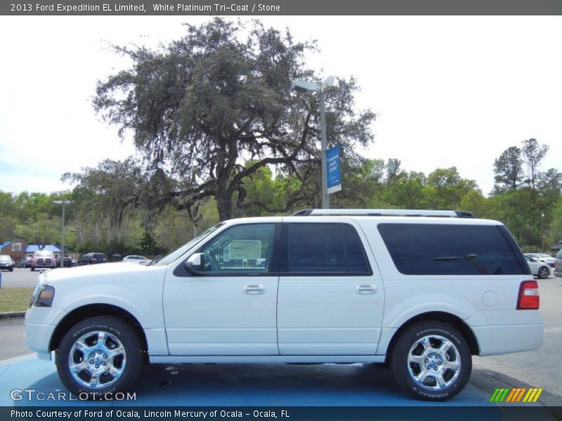 White Platinum Tri-Coat / Stone 2013 Ford Expedition EL Limited