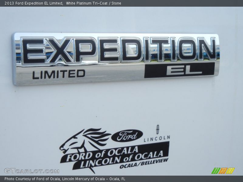 White Platinum Tri-Coat / Stone 2013 Ford Expedition EL Limited