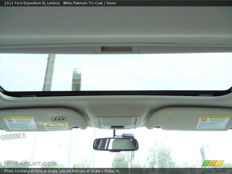 White Platinum Tri-Coat / Stone 2013 Ford Expedition EL Limited