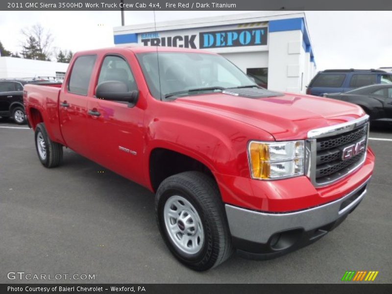 Fire Red / Dark Titanium 2011 GMC Sierra 3500HD Work Truck Crew Cab 4x4