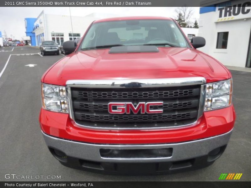 Fire Red / Dark Titanium 2011 GMC Sierra 3500HD Work Truck Crew Cab 4x4