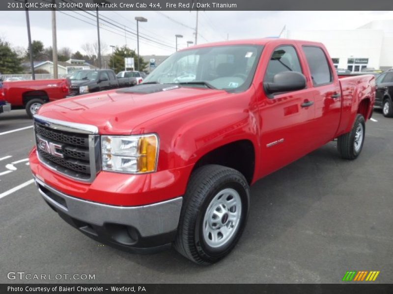 Front 3/4 View of 2011 Sierra 3500HD Work Truck Crew Cab 4x4