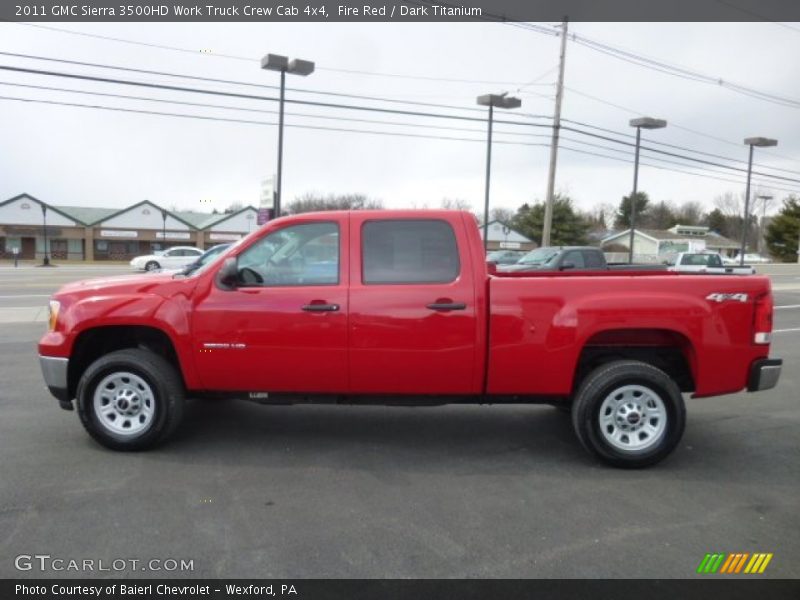 Fire Red / Dark Titanium 2011 GMC Sierra 3500HD Work Truck Crew Cab 4x4