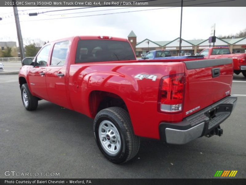 Fire Red / Dark Titanium 2011 GMC Sierra 3500HD Work Truck Crew Cab 4x4