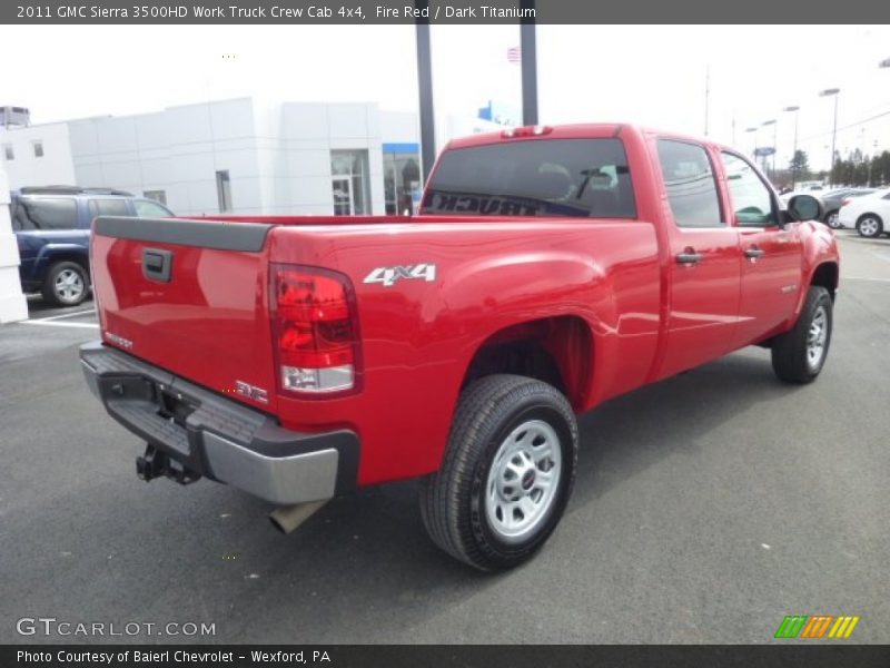 Fire Red / Dark Titanium 2011 GMC Sierra 3500HD Work Truck Crew Cab 4x4