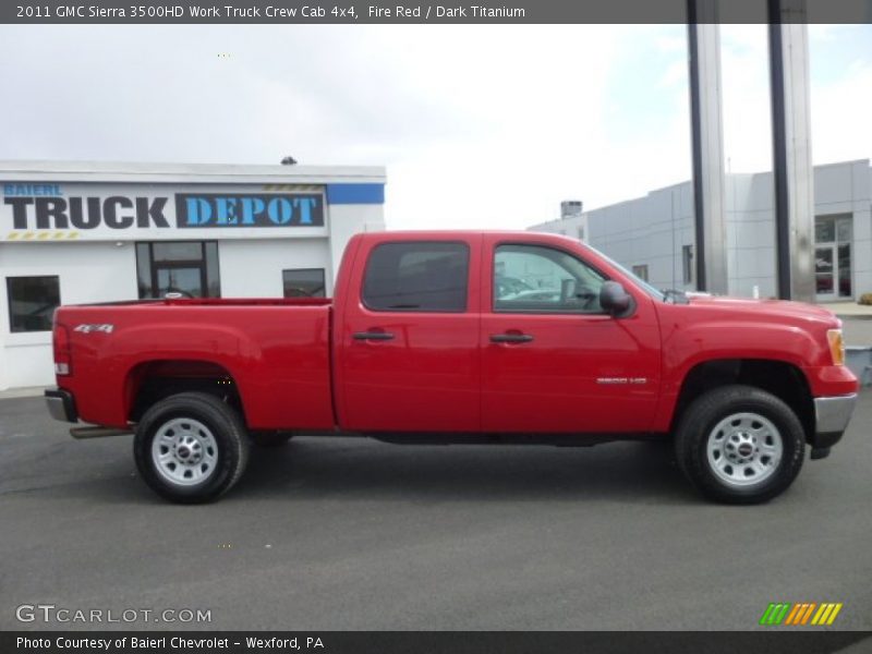 Fire Red / Dark Titanium 2011 GMC Sierra 3500HD Work Truck Crew Cab 4x4