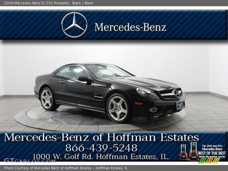 Black / Black 2009 Mercedes-Benz SL 550 Roadster