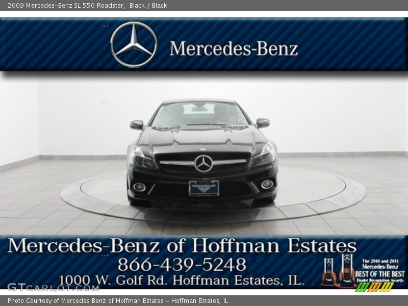 Black / Black 2009 Mercedes-Benz SL 550 Roadster