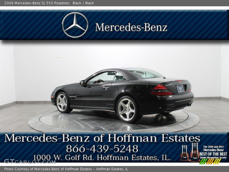 Black / Black 2009 Mercedes-Benz SL 550 Roadster