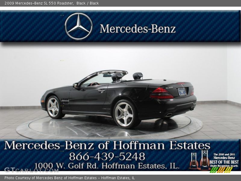 Black / Black 2009 Mercedes-Benz SL 550 Roadster