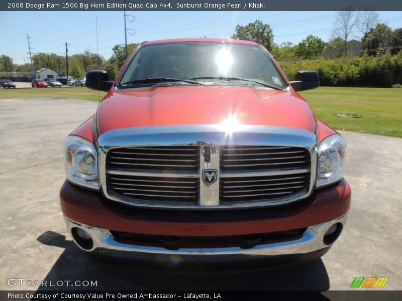Sunburst Orange Pearl / Khaki 2008 Dodge Ram 1500 Big Horn Edition Quad Cab 4x4