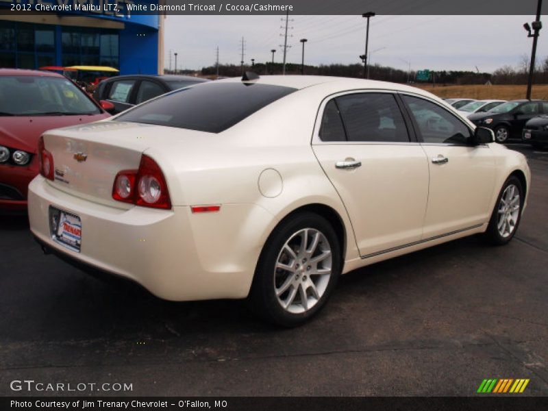 White Diamond Tricoat / Cocoa/Cashmere 2012 Chevrolet Malibu LTZ