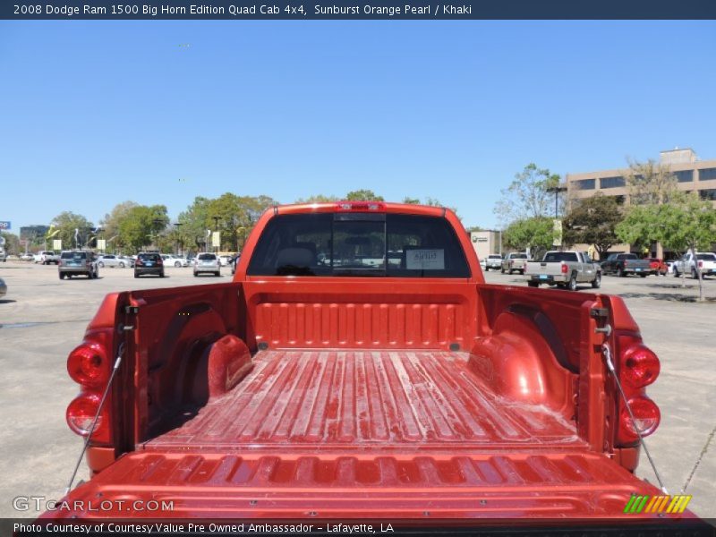 Sunburst Orange Pearl / Khaki 2008 Dodge Ram 1500 Big Horn Edition Quad Cab 4x4